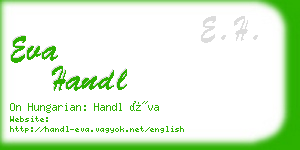 eva handl business card